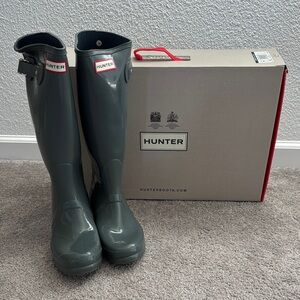Hunter Graphite Gray Rain Boots